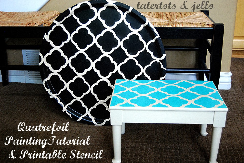 Jen's Quatrefoil Paint Project(s) & Free Printable Stencil